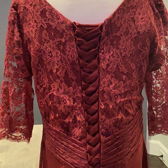 Women’s Long Chiffon Half Sleeve Mother of the Bride Prom Party Dress 14-16 NWOT - Picture 6 of 10